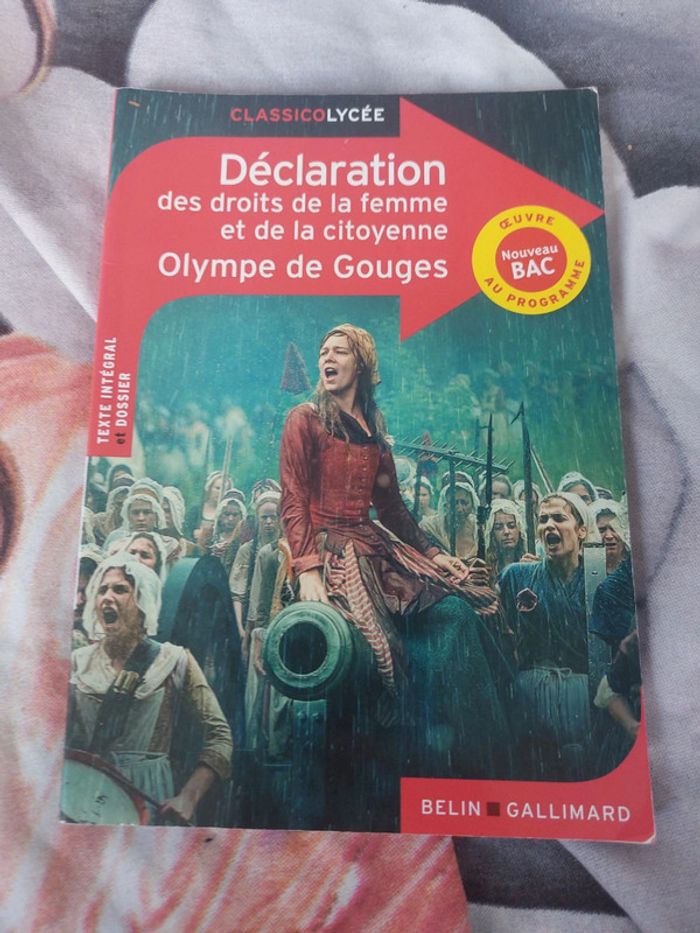 Livre la déclaration des droits de la femme