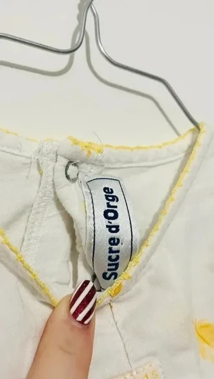 Robe jaune et blanche Sucre D’orge - photo numéro 4