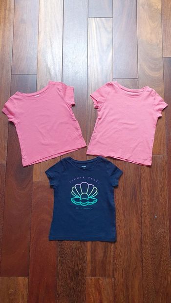 Lot de 3 t-shirts coton fille 3 ans