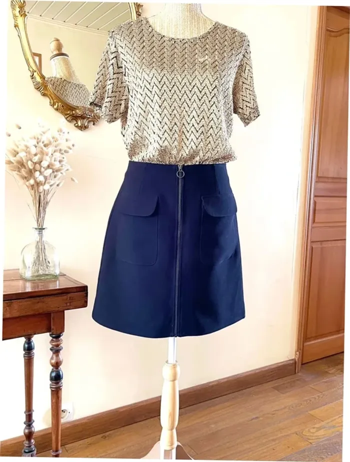Sublime Jupe Wallis - Style Sixties - Taille 38 (Neuve) - photo numéro 2