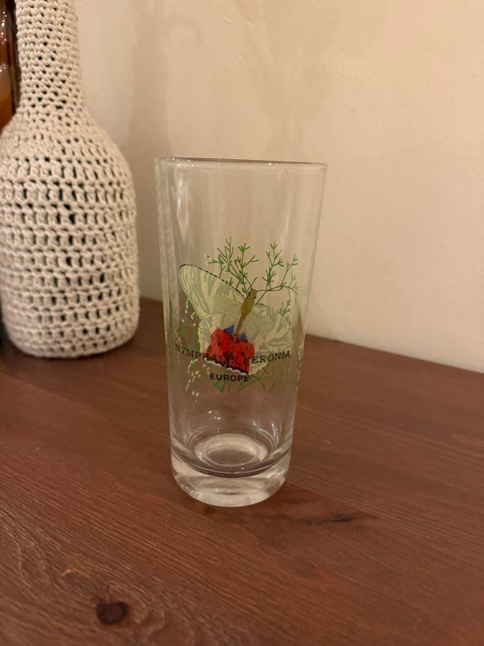Verre avec papillons - Vintage - photo numéro 5