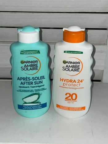 Lot crème Solaire + après soleil Garnier