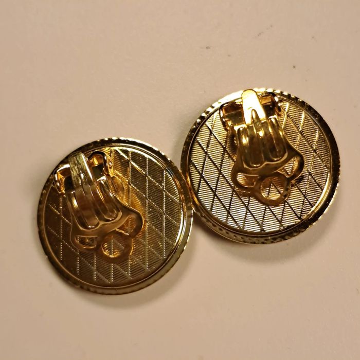 Magnifique lot attache foulard et boucles d'oreilles en soie vintage - photo numéro 4