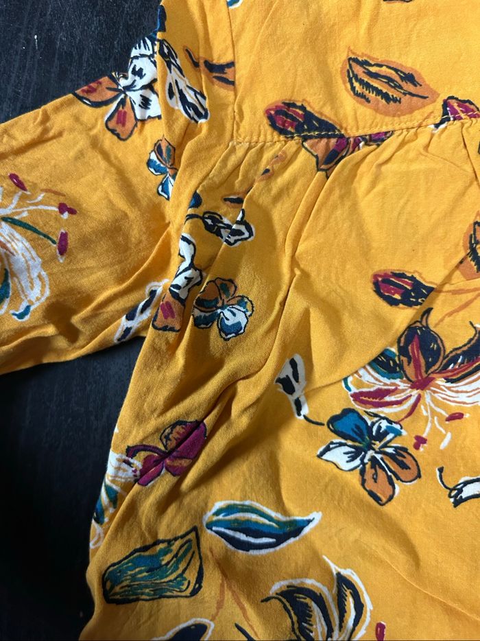 Blouse Gemo - Jaune à fleurs - 4 ans - Parfait état - photo numéro 3