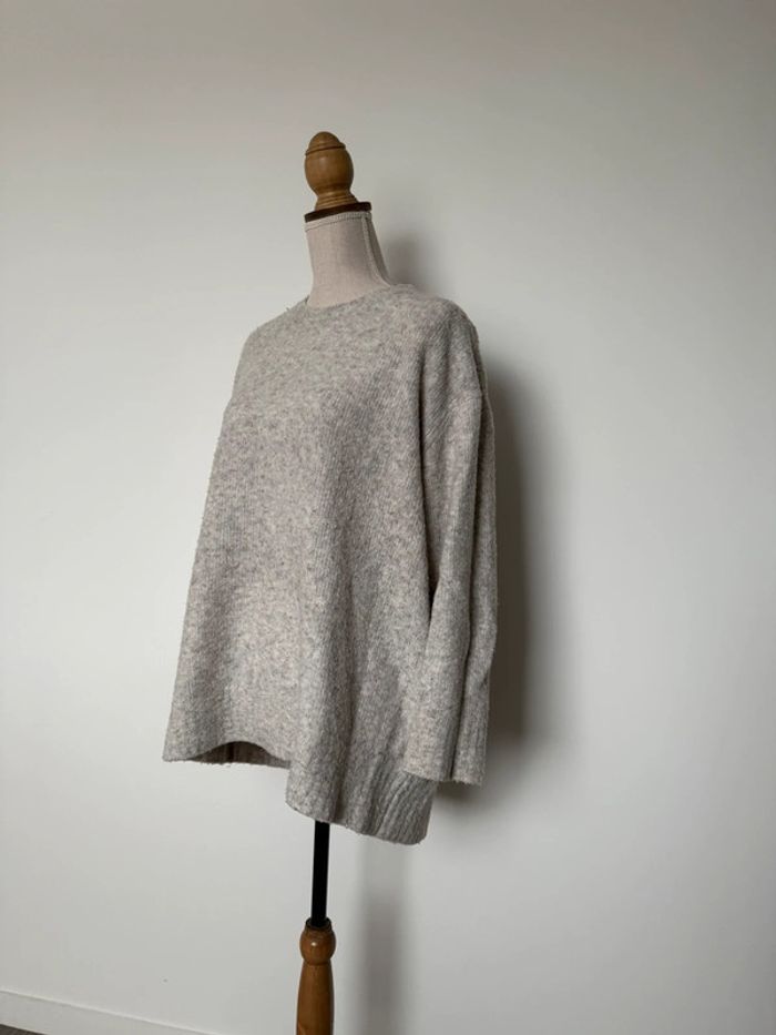 Pull Zara M maille gris chiné vest sweat camisa blusa Maglia camicia sweater maglione suéter trui - photo numéro 2