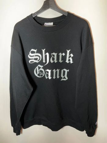 Sweat graphique à col rond noir pour homme Champion Shark Gang taille XL 248