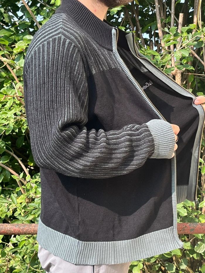 Veste gilet chaud avec fermeture éclair Lee Cooper - noir et gris - photo numéro 9