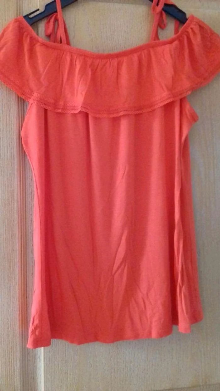Débardeur orange vif taille 42