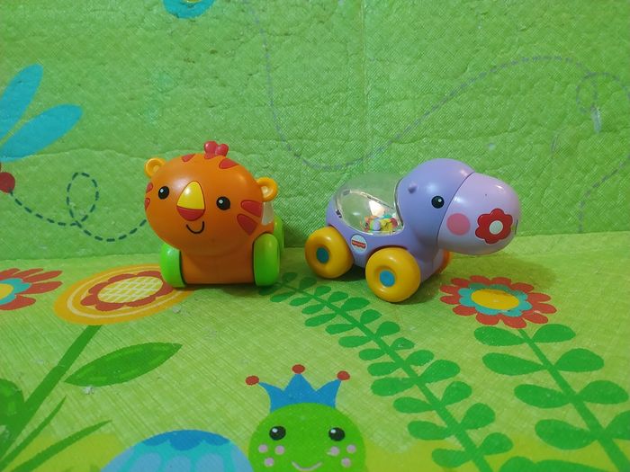 Animaux à roulettes Tigre et Hippopotame