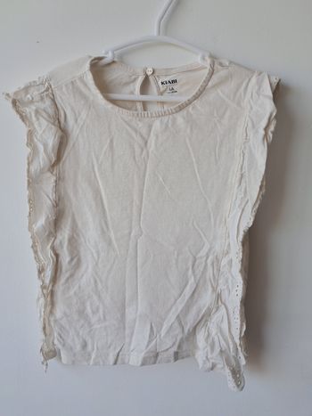 Tes shirt  debardeur manches volantees neuf 6 ans