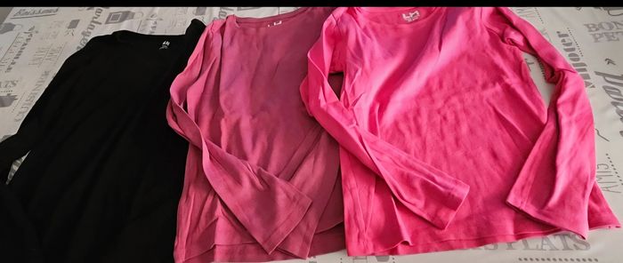 9 tee-shirts manches longues filles 10 ans