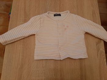 Gilet rose ligné blanc Influx 9 mois