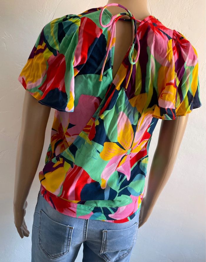 🌸 Top Naf Naf Neuf à Fleurs Colorées - Taille 38 🌺 - photo numéro 6