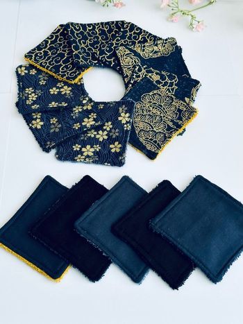 Lingette lavable et réutilisable lot de 14 en éponge coton