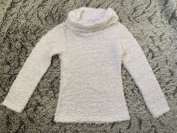 Pull col roulé blanc neuf tout doux - 3 ans