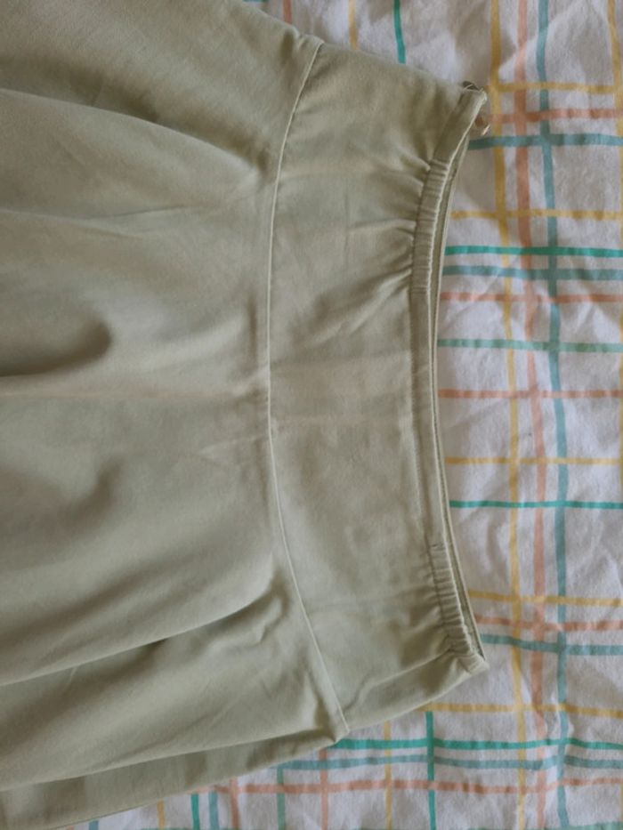 Jupe longue trapèze, vert anis, taille 38 - photo numéro 8