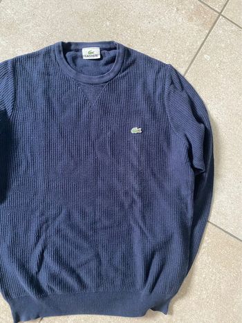 Pull Lacoste nid d abeille col rond
