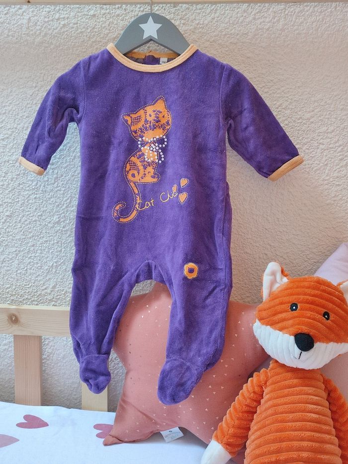 Pyjama une pièce - Theme chat - 3 mois - Très bon état - photo numéro 2