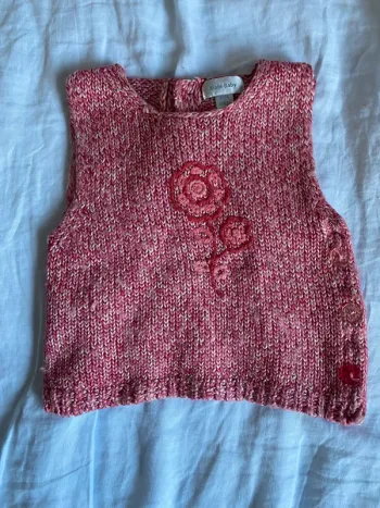 Pull sans manches rose 24 mois Kiabi