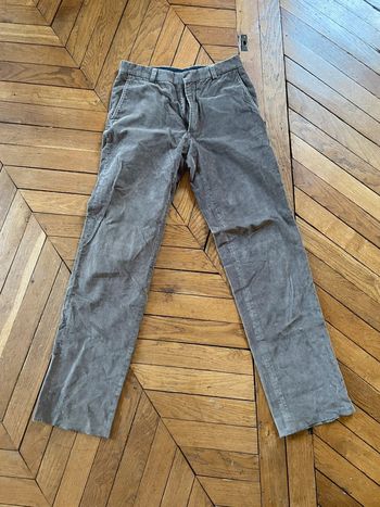 Pantalon Vintage Straight en velours côtelé marron