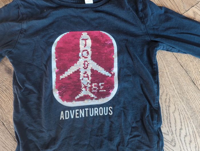 Tee shirt ML sequin fusée Okaïdi 5 ans - photo numéro 3