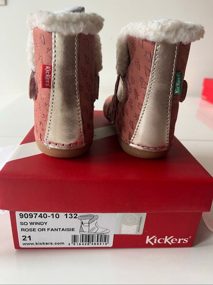 Bottine mi-haute rose kickers - photo numéro 5