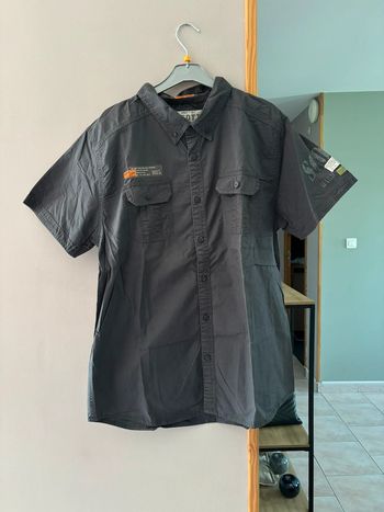 Chemise à manches courtes gris foncé Scott