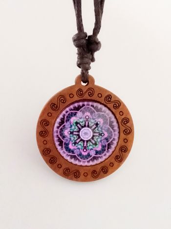 Collier corde réglable,  pendentif spirituel