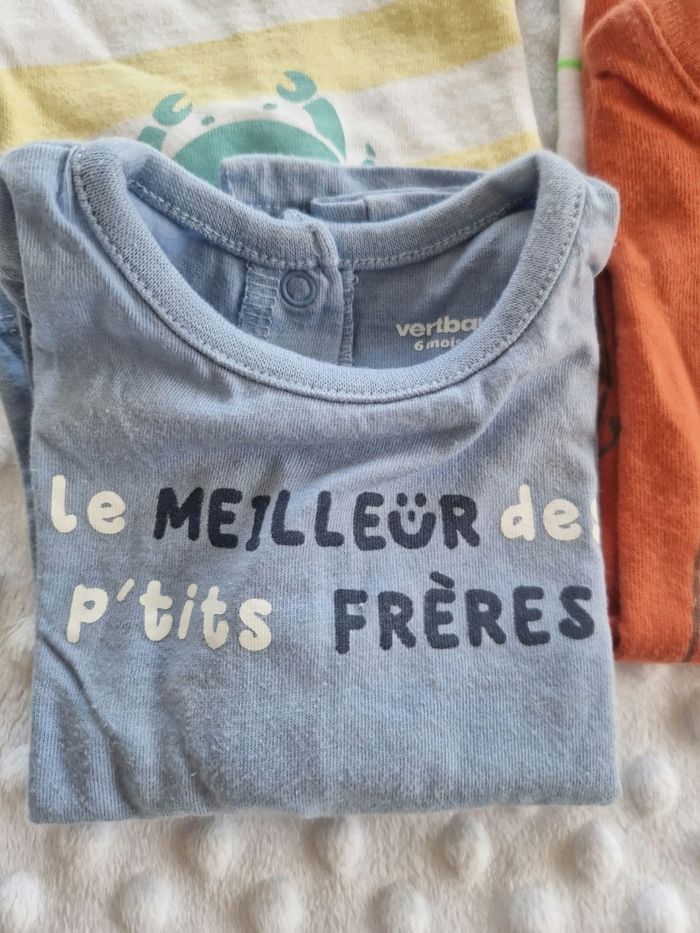 Lots t-shirts 6 mois - photo numéro 3