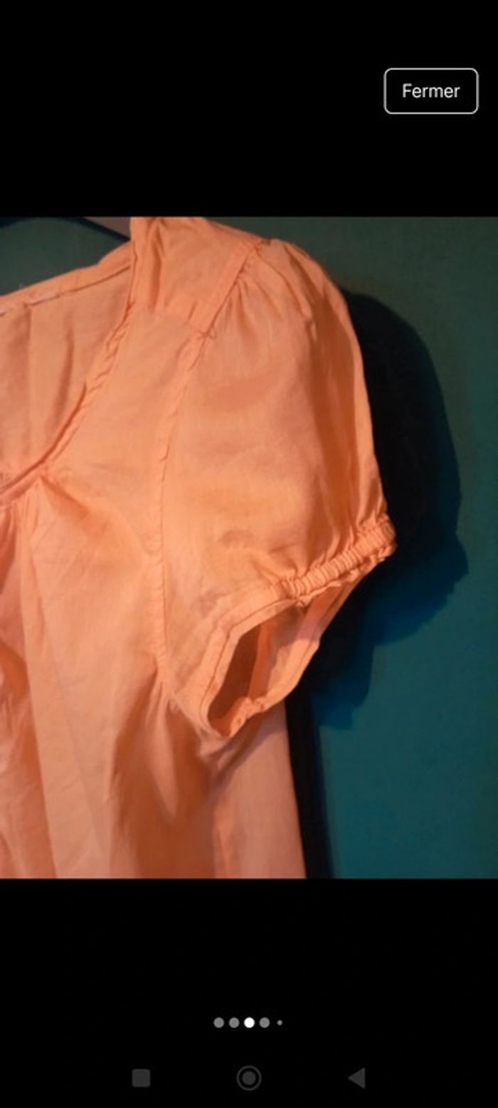Blouse couleur abricot - photo numéro 3