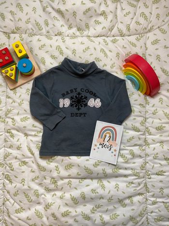 sous pull col roulé 12 mois bleu tape à l'oeil