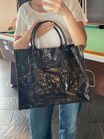 Sac à main Cuir style crocodile