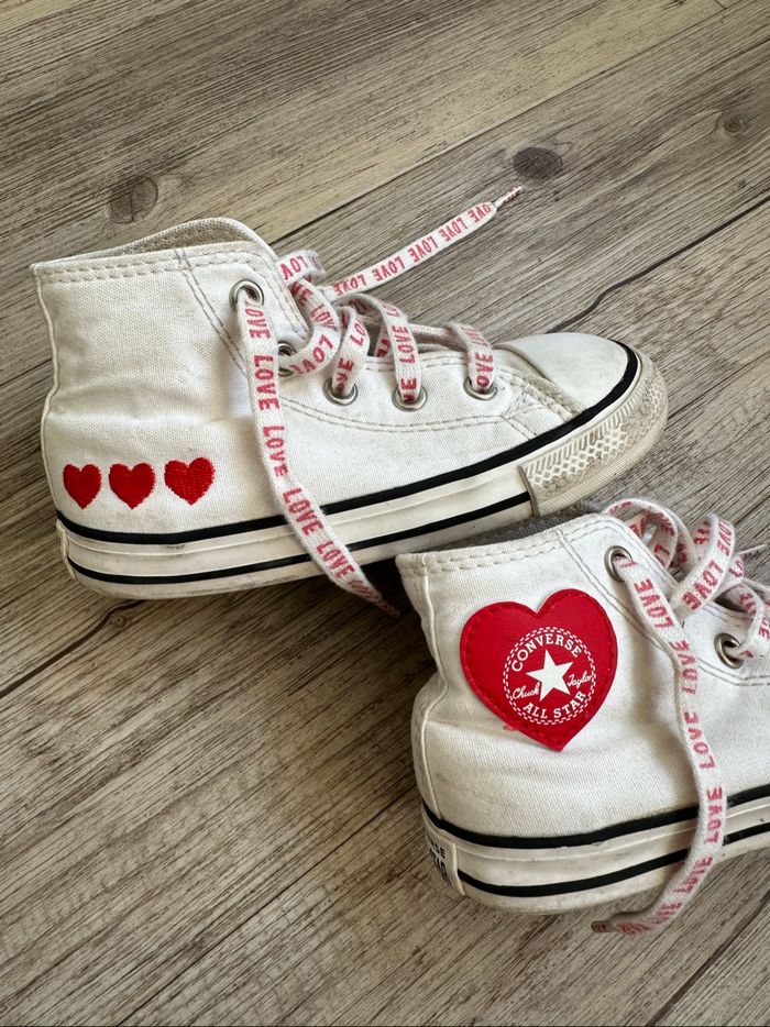 Converse all star cœur taille 24 - photo numéro 2