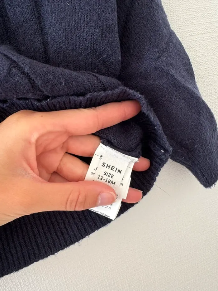Pull bleu - taille 12/18 mois 🌼 - photo numéro 2