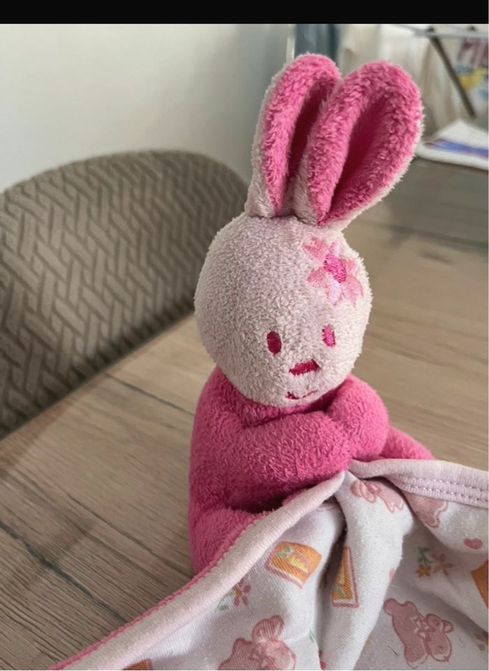 Doudou lapin rose - photo numéro 2