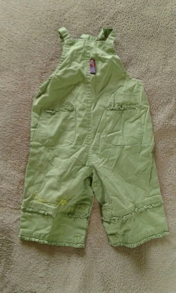 Salopette verte légère été 9 mois Tout simplement