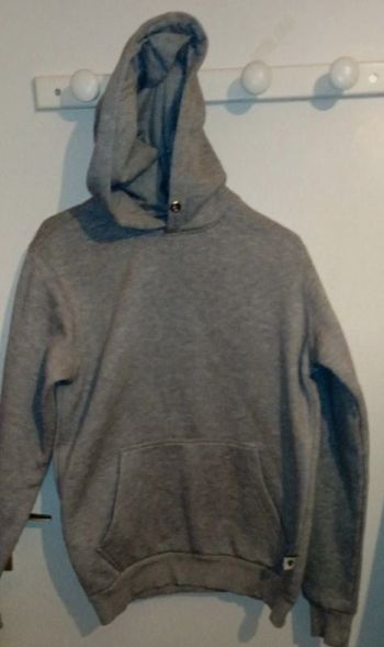 Sweat gris  a capuche