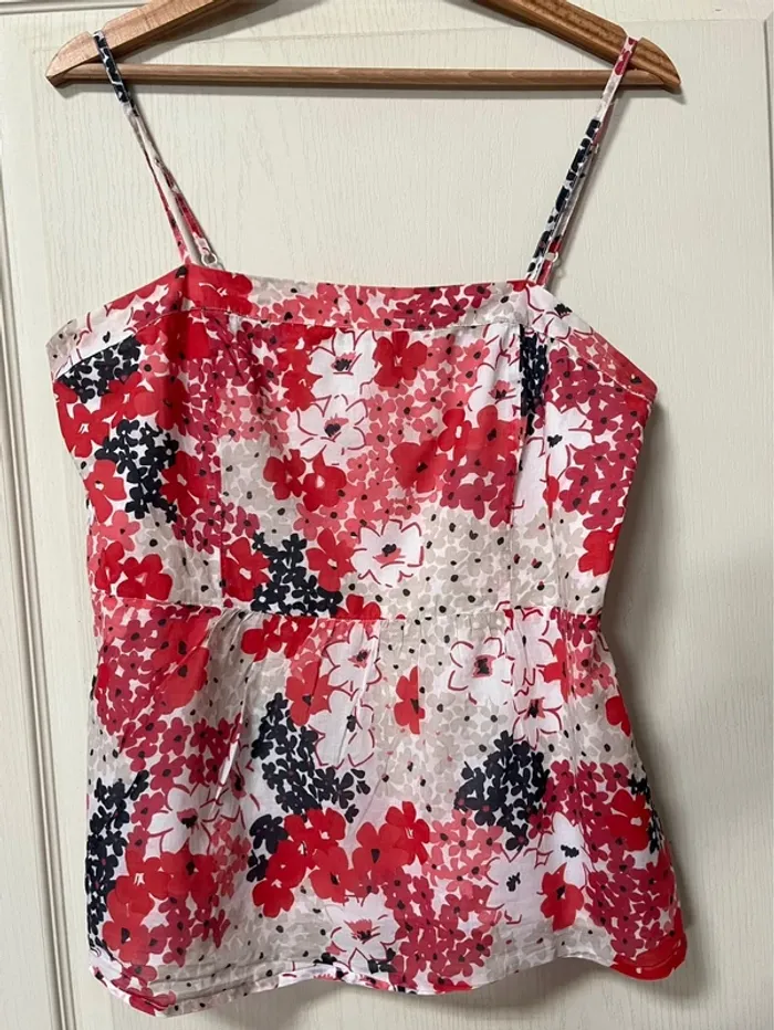 Ensemble top bretelles   fleuri et cardigan  Taille XL et  L - très bon état - photo numéro 5