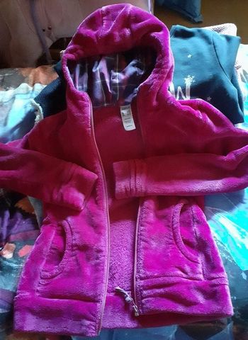 Gilet polaire fille fushia à fermeture 12 ans