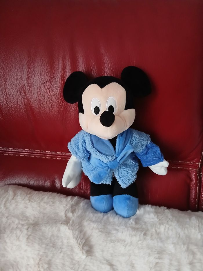 Doudou-Peluche Mickey en peignoir *25 cm - photo numéro 2