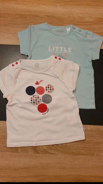 Lot de 2 tee-shirts manches courtes 23 mois