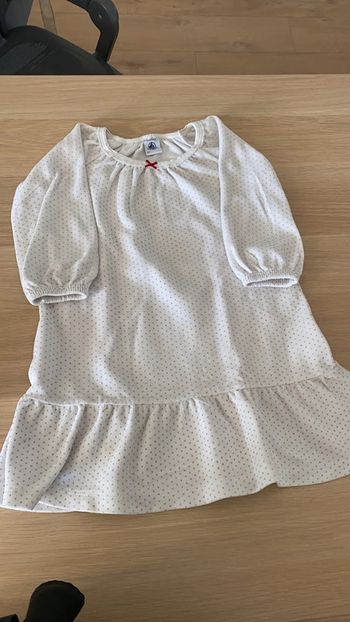 Chemise de nuit velours petit bateau