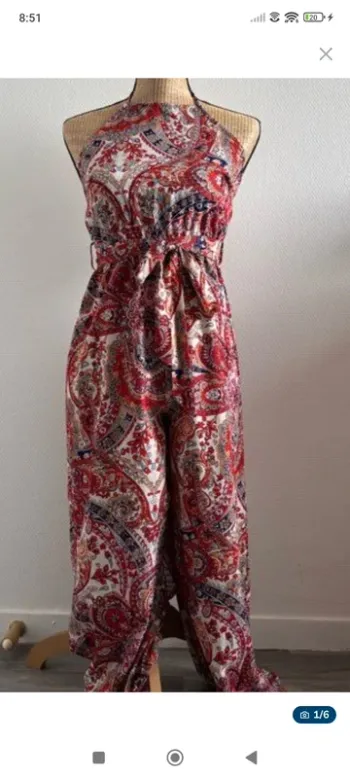 Combinaison boheme dos neuf taille m