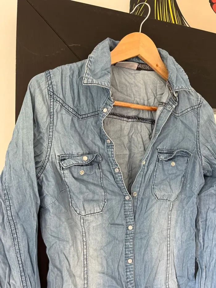 Chemise en denim souple Kiabi - photo numéro 2