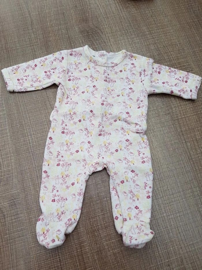 Lot 2 pyjamas velours Vertbaudet 1 mois - photo numéro 2