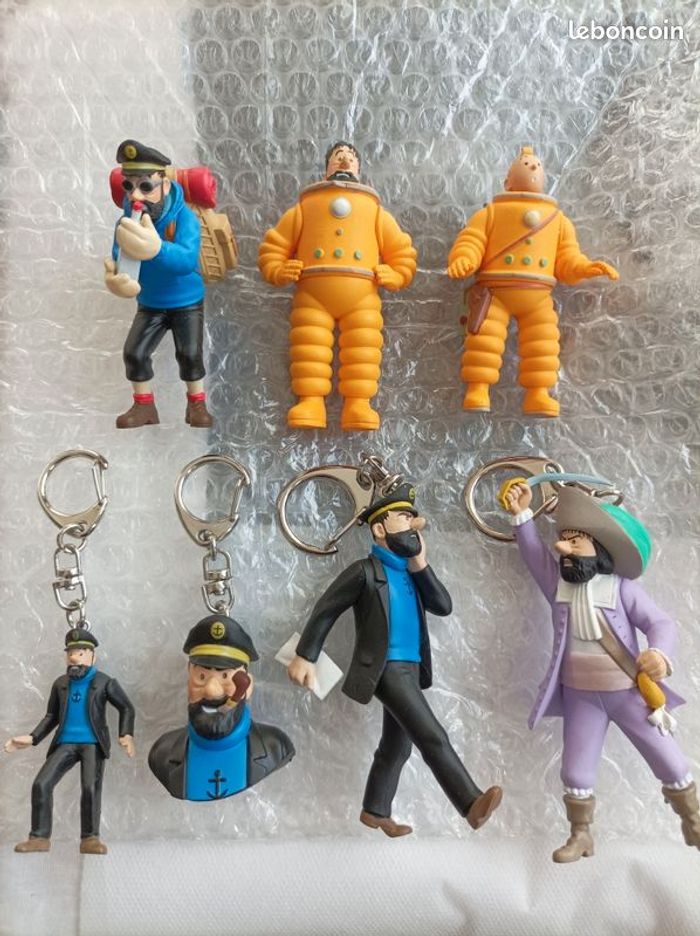 LOT DE FIGURINES TINTIN ET CAPITAINE HADDOCK
