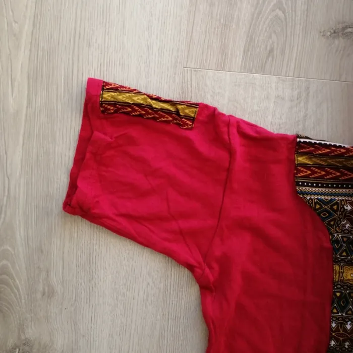 Roger a Roger T-Shirt Africa Ethnic Rouge Homme Exclusif Traditionnel Collection Safari (Taille XL) - photo numéro 5