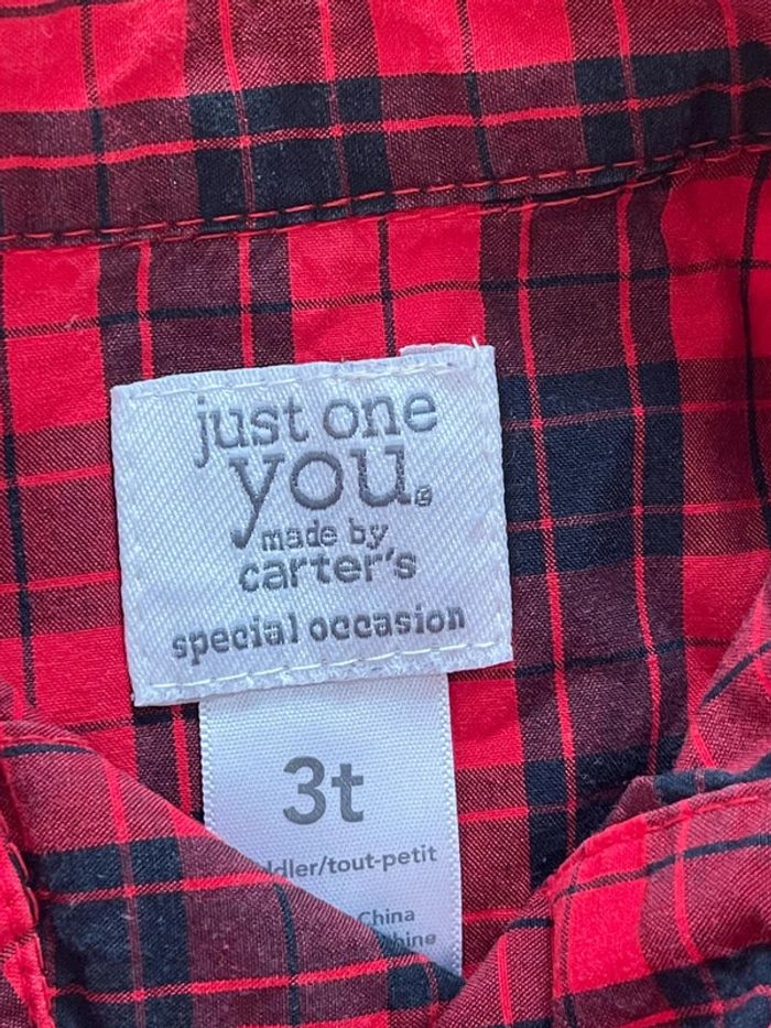 Chemise rouge à carreaux 3 ans - photo numéro 5