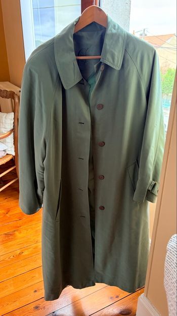 Imperméable long vert – Taille 46 (équivalent XL)