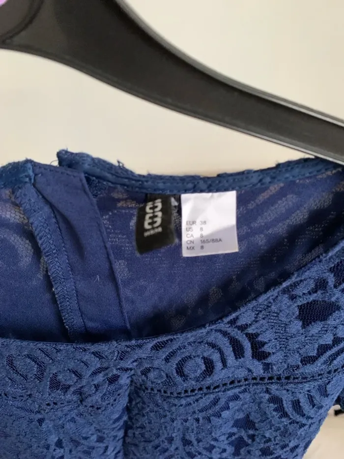 Robe dentelle bleu - photo numéro 4